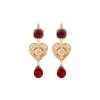 Prestige sleeper earrings - red