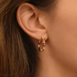 Salina hoop earrings - roses