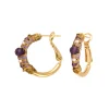 Salina hoop earrings - violets