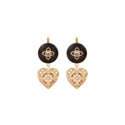 Sleeper earrings - red