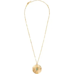 Soleil mid-length necklace - turquoise