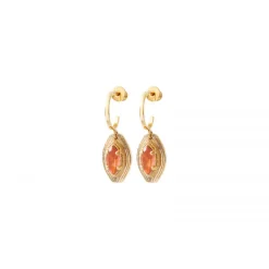 Sun hoop earrings - roses