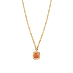 Sun Pendant Necklace - Pink