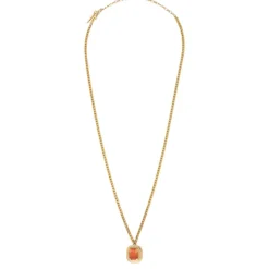 Sun Pendant Necklace - Pink