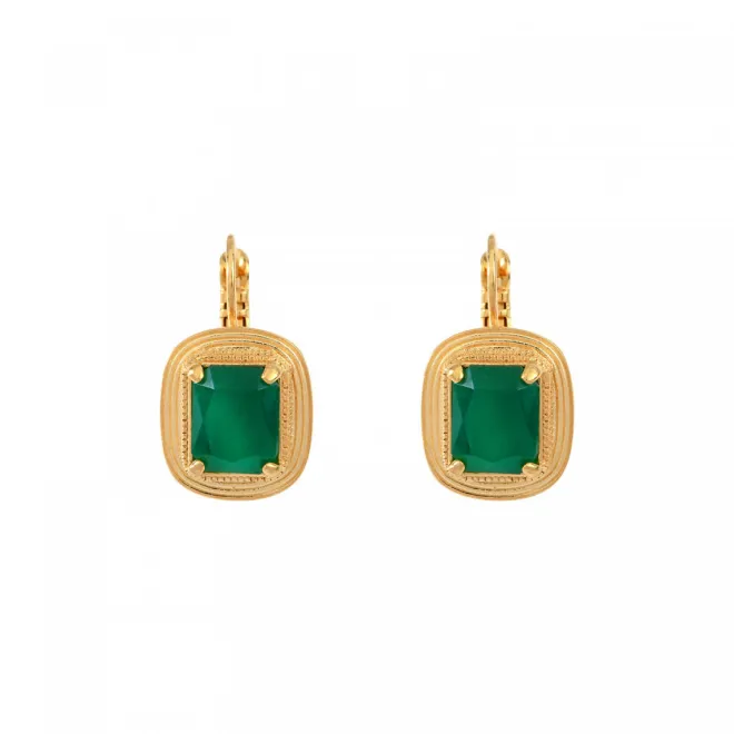 Sun sleeper earrings - green