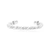 Tess adjustable thin bangle bracelet - silver