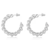 Tess hoop earrings - silver