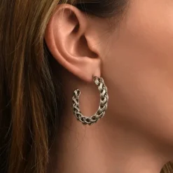 Tess hoop earrings - silver