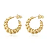 Tess twisted hoop earrings - gold