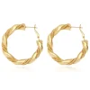 Tess twisted hoop earrings - gold