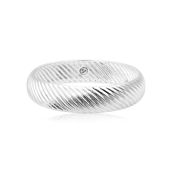Zaza thin bangle bracelet - silver
