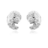 Zaza thin clip-on earrings - silver