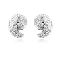 Zaza thin clip-on earrings - silver