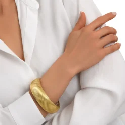 Zaza wide bangle bracelet - gold