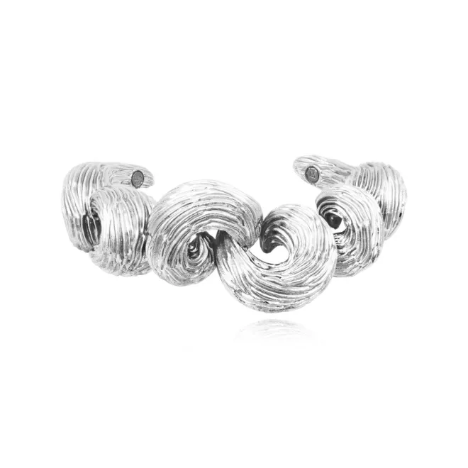 Zaza wide bangle bracelet - silver