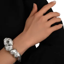 Zaza wide bangle bracelet - silver