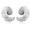 Zaza wide clip-on earrings - silver