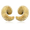 Zaza wide clip-on earrings - gold